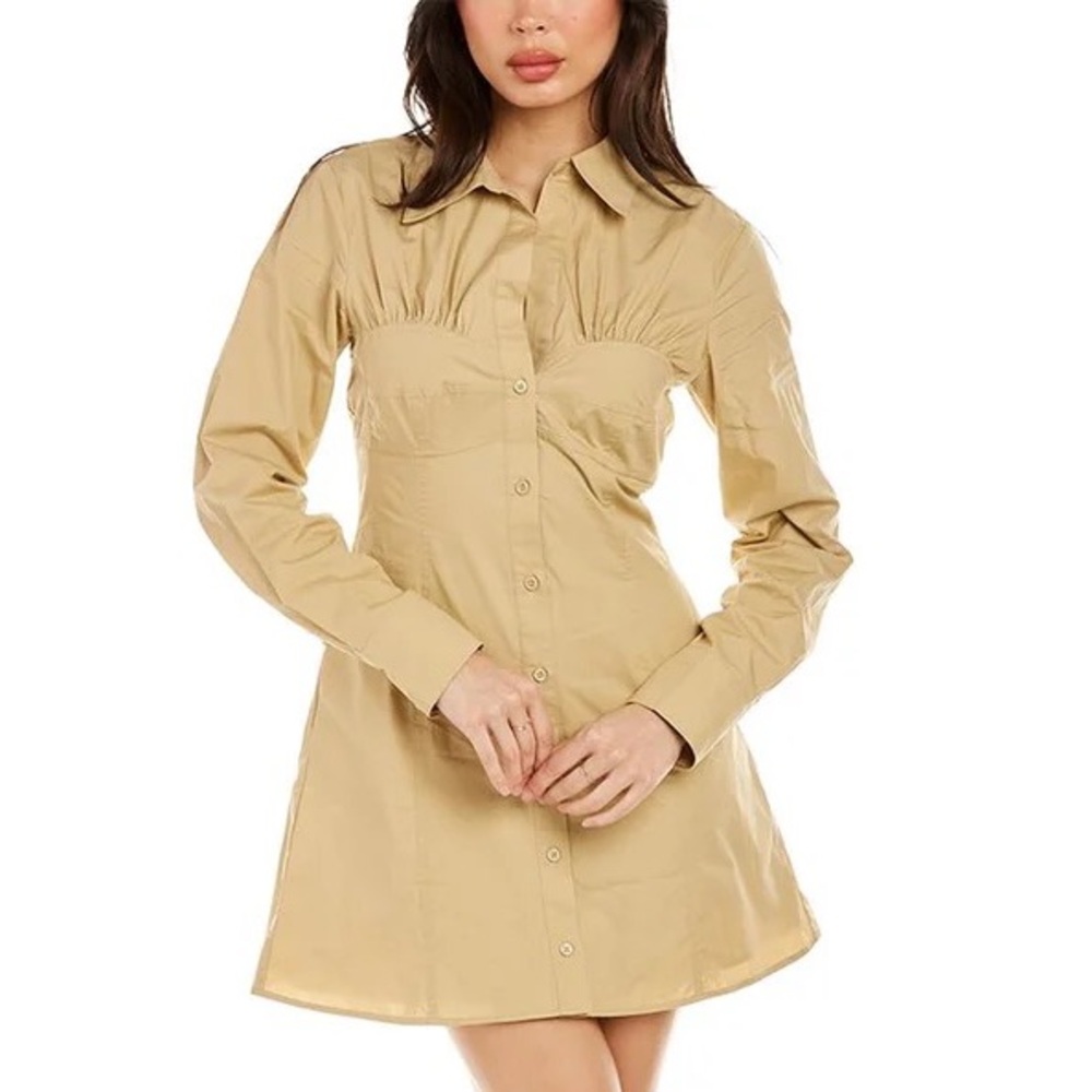 NWT NICHOLAS TANVI MINI DRESS KHAKI